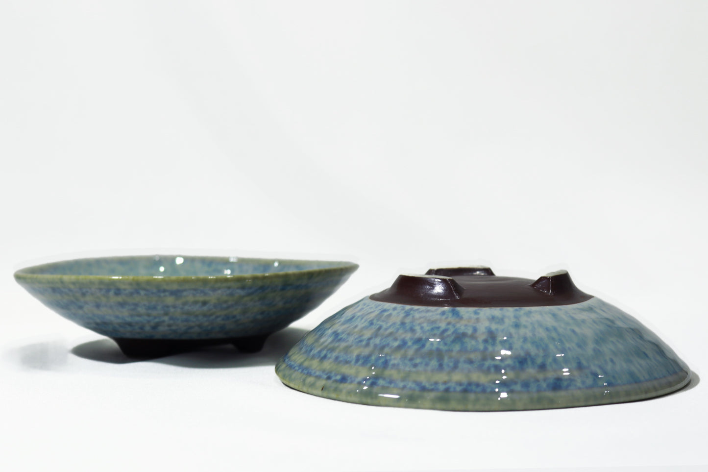 Blue Textured Key Bowl