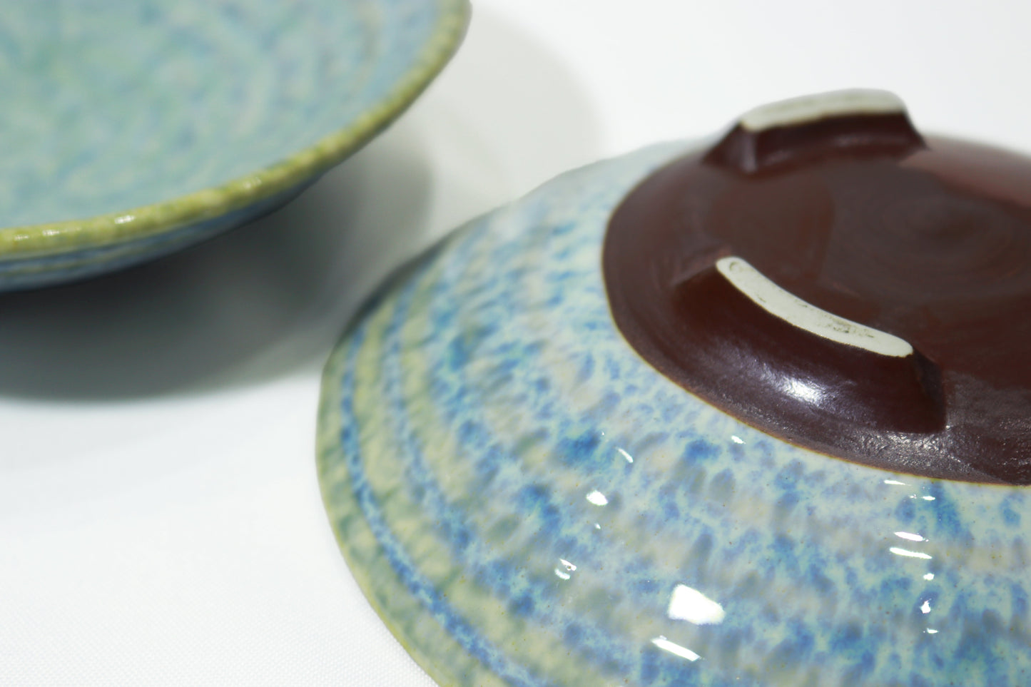 Blue Textured Key Bowl