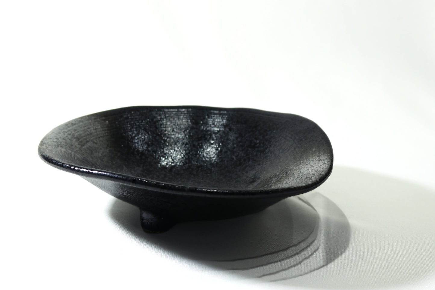 Black Asymmetrical Key Bowl