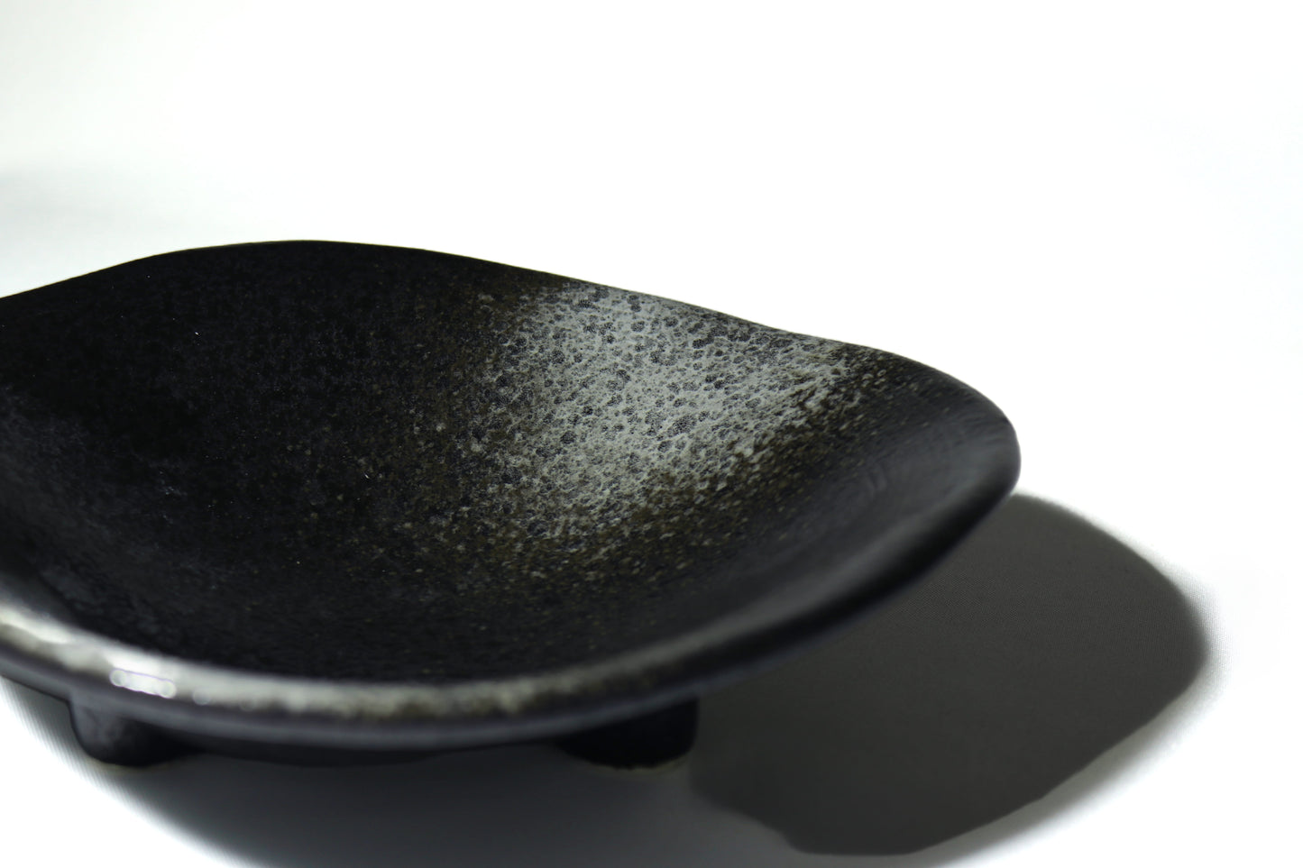 Black Asymmetrical Key Bowl