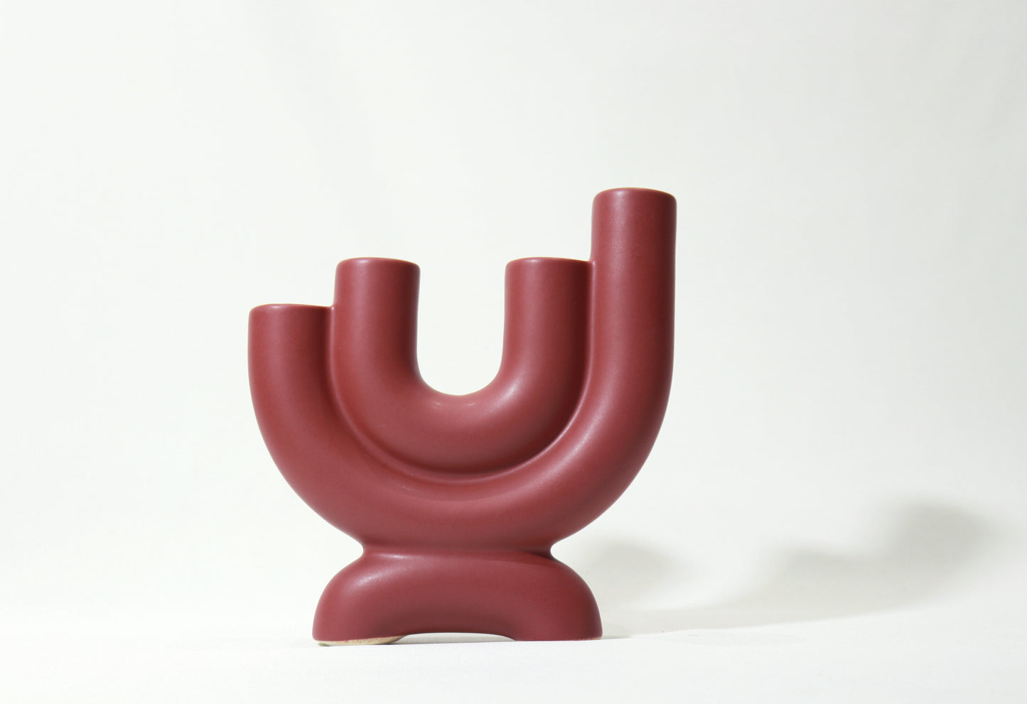 Burgandy Pillar Candle Holder