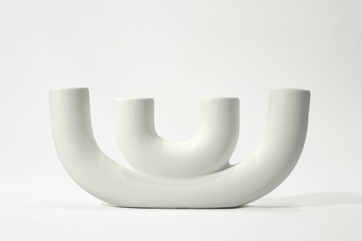 White Pillar Candle Holder