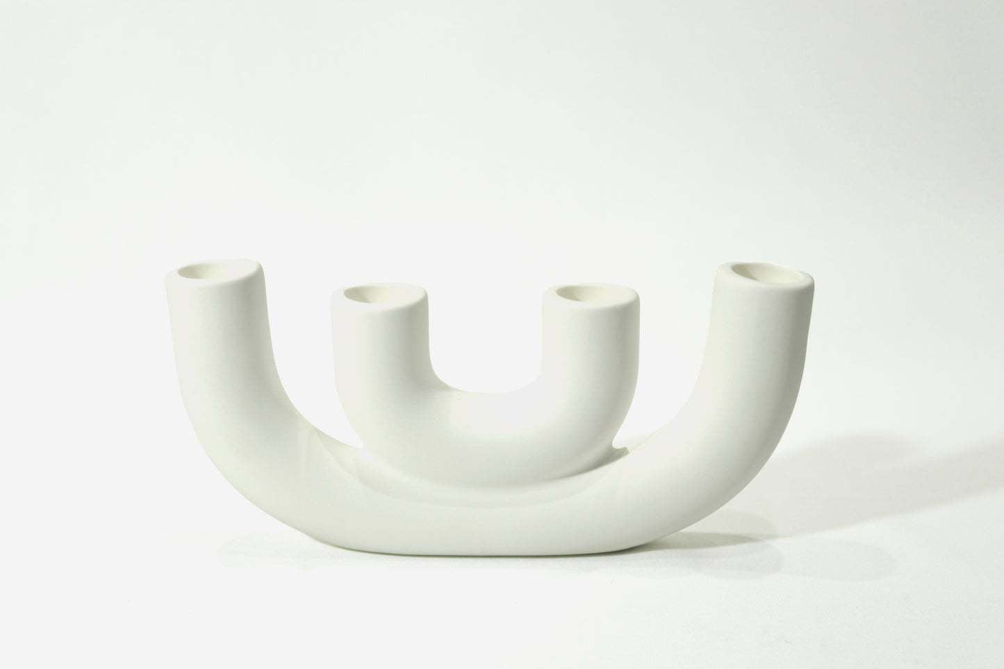 White Pillar Candle Holder