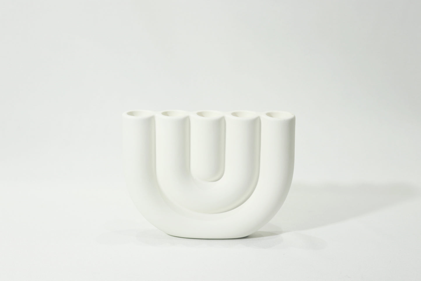 White Pillar Candle Holder