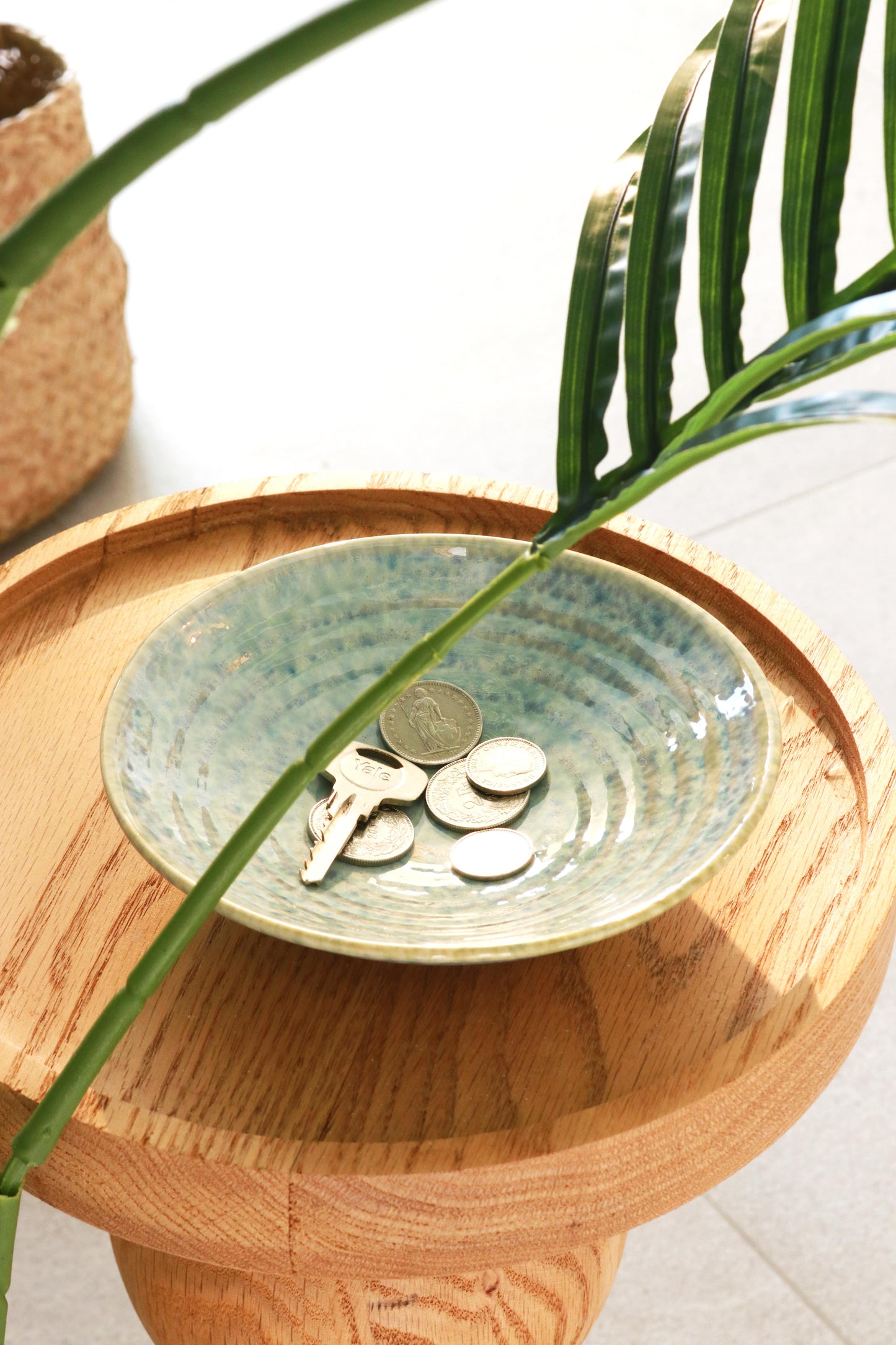 Blue Textured Key Bowl