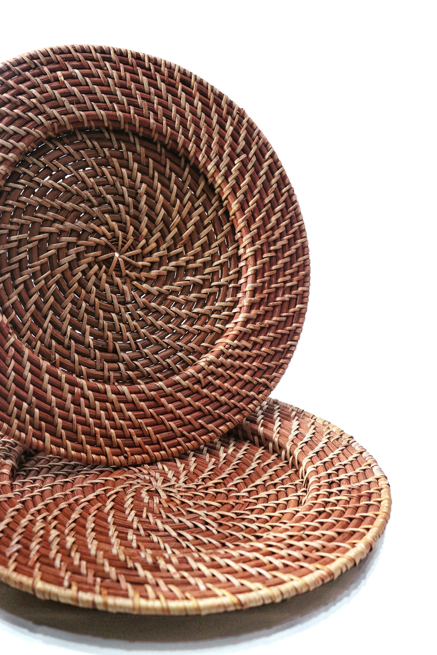 Hand-made Round Rattan Decor Tray