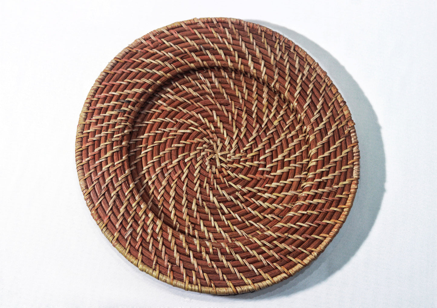Hand-made Round Rattan Decor Tray